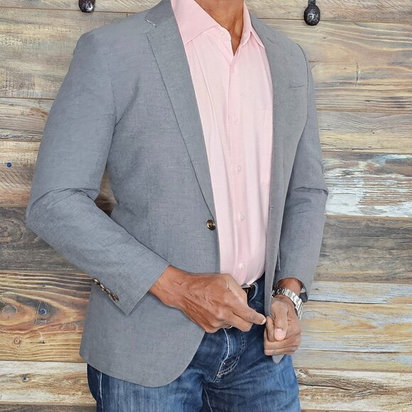 J. Crew Other - J. Crew Ludlow Carpini Italy 100% Cotton Dual Vent Jacket Sport Blazer 36S